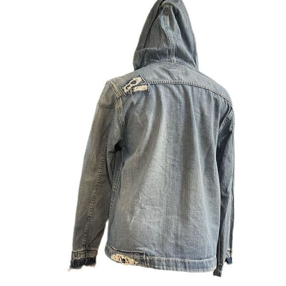 Ralph Lauren Polo Jeans Co RL67 Denim Pullover Jacket Patchwork Size Medium - Picture 4 of 11